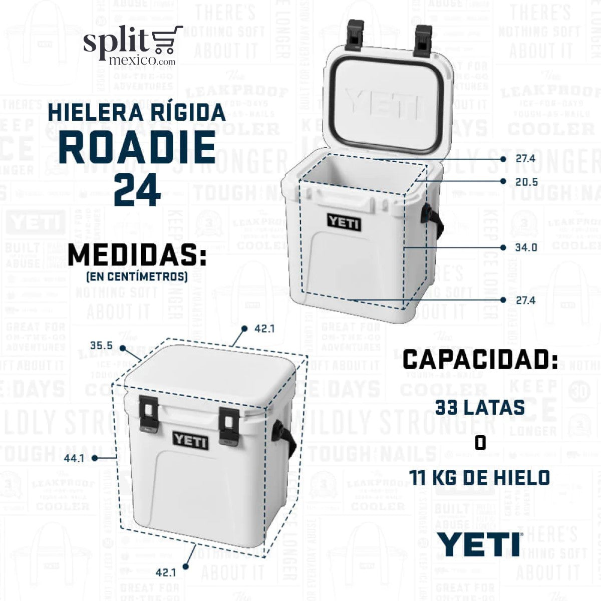Yeti Hielera Rigida Roadie 24 2.0 Original