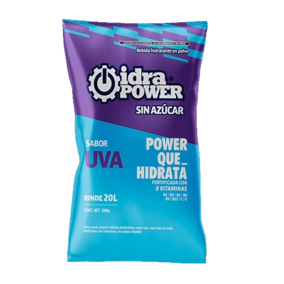 Caja 20 Sobres Idrapower sin Azúcar para 20 Lt de 200g