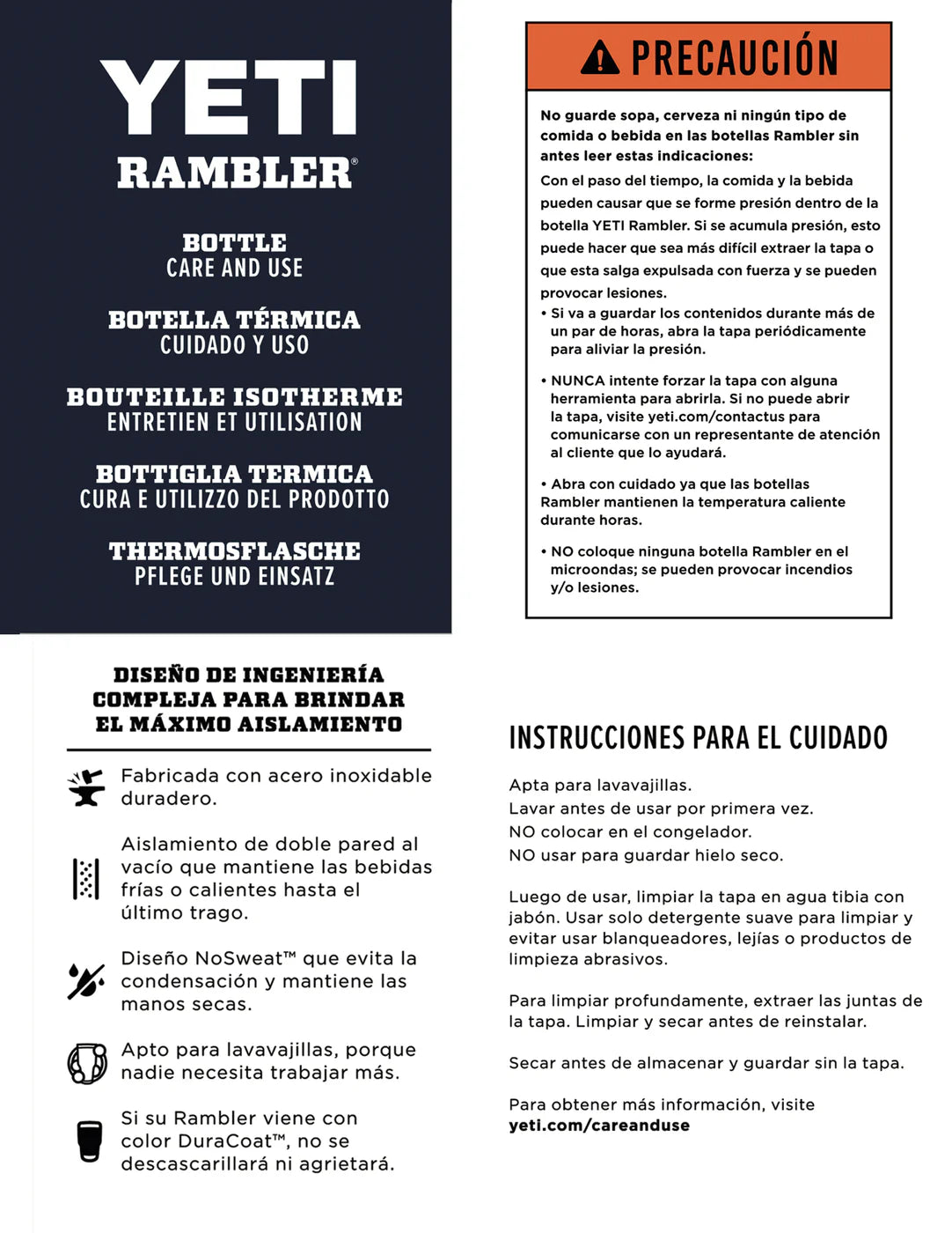 TAPA Y POPOTE PARA RAMBLER 20oz, 24oz Y 25oz