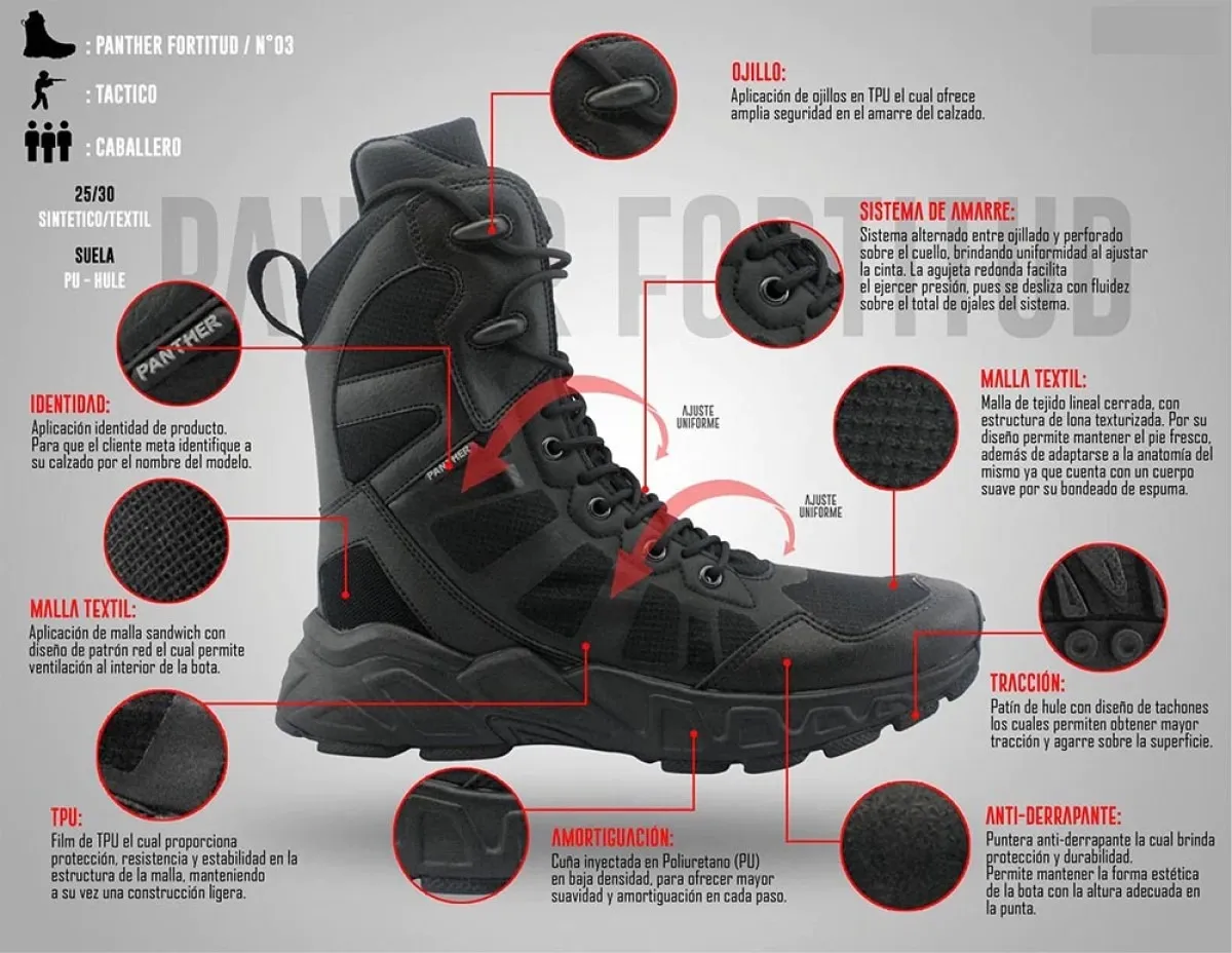 Botas Tácticas NeoTac LT De 8"