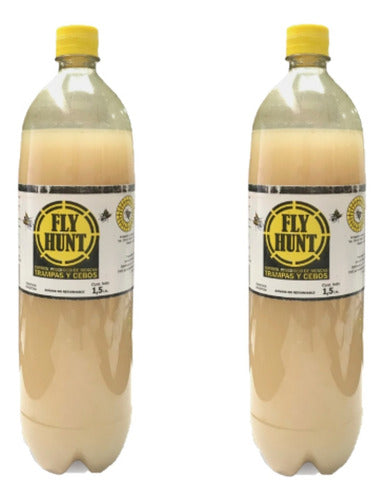 Cebo Atrayente Fly Hunt Moscas Trampa Cubeta 1.5lt 2 Piezas