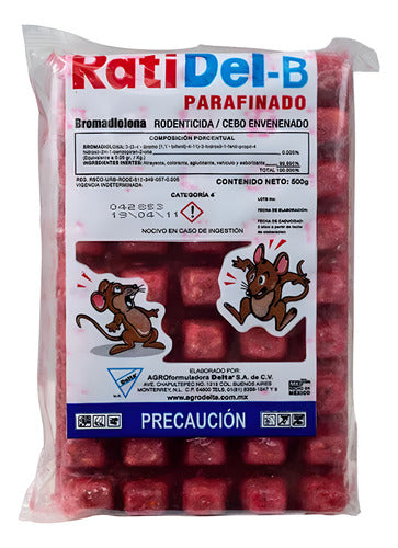 Delta Ratidel-b 500g Cebo Envenenado Mata Plagas Rata Raton