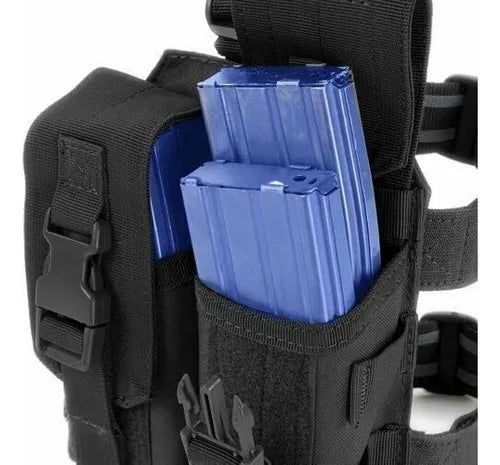 Piernera Porta Cargador Ma65 Drop Leg Condor M4 M16 Bolsa Color Negro