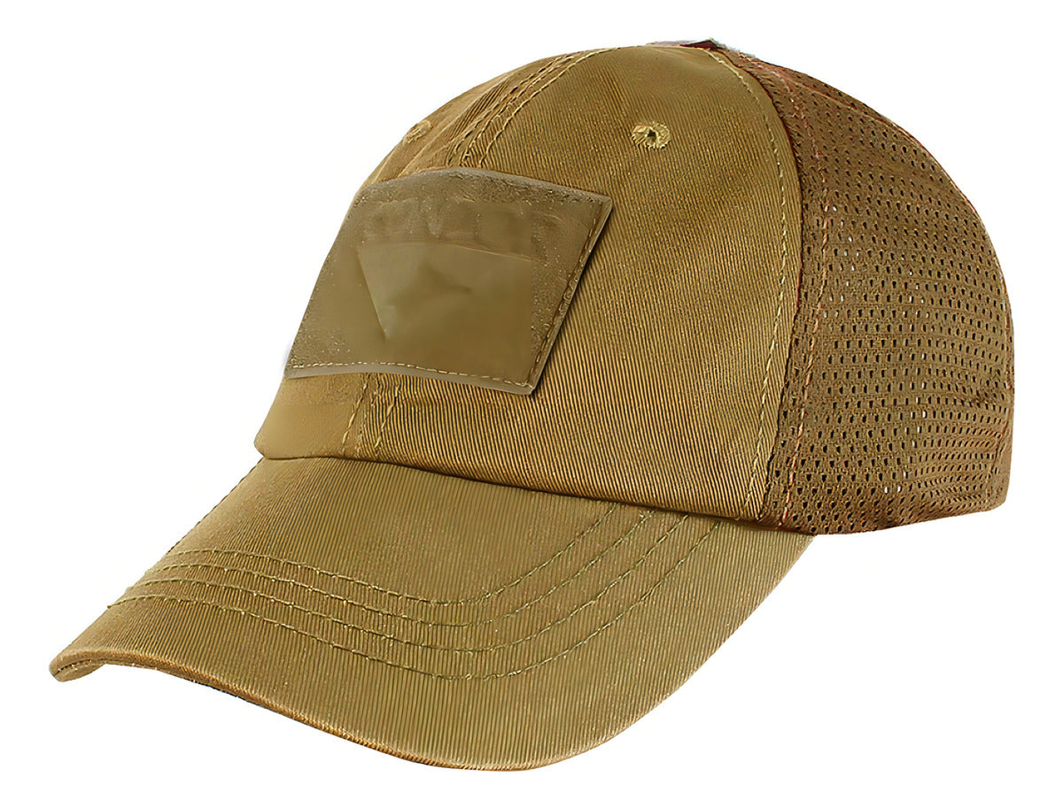 Condor Tactical Mesh Cap Mesh Patch Panel Velcro Patches Coyote Color One Size
