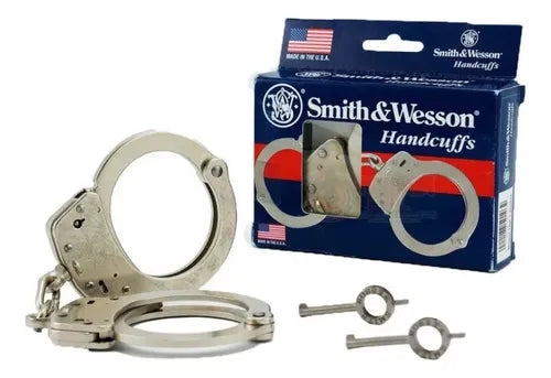 Esposas Policiacas Smith & Wesson Mod 100 Par Llave Plateado