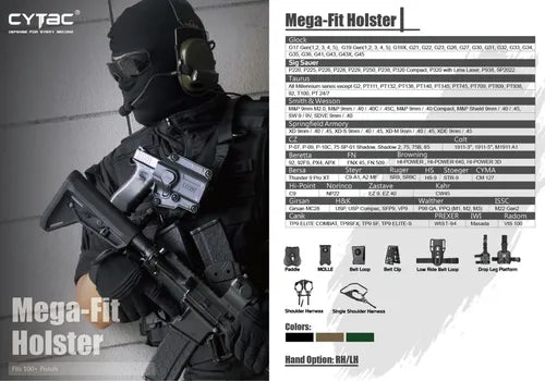 Funda Para Arma Cytac Cy-uhfs Para Diestro Original Nueva