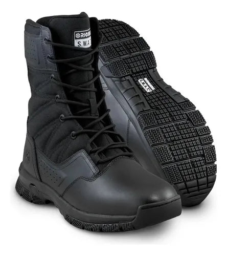 Original Swat Bota Táctica Protec 8 Cierre Lateral Piel