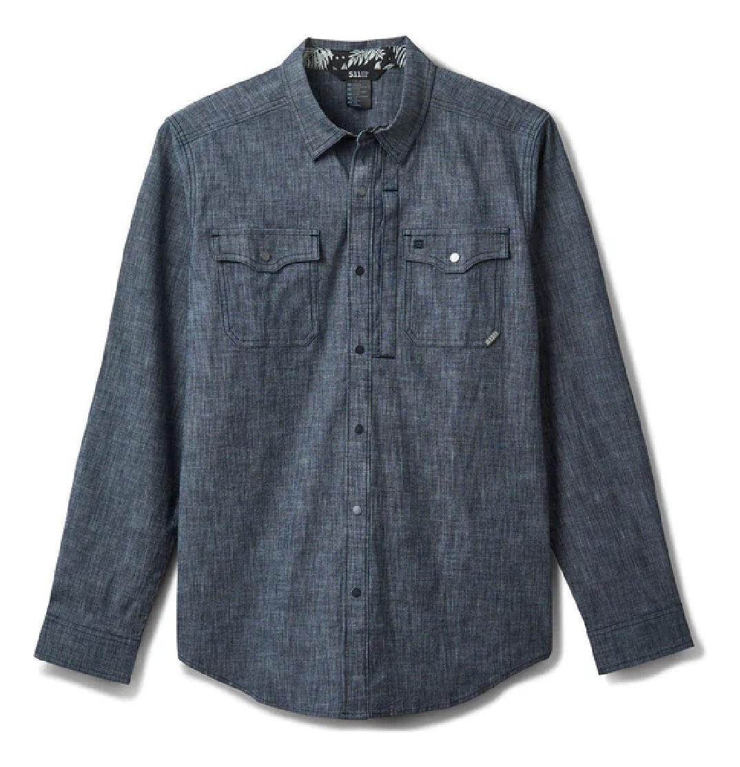 Camisa Victor M/l Grey Blue Dark Wash Marca 5.11 Tactical