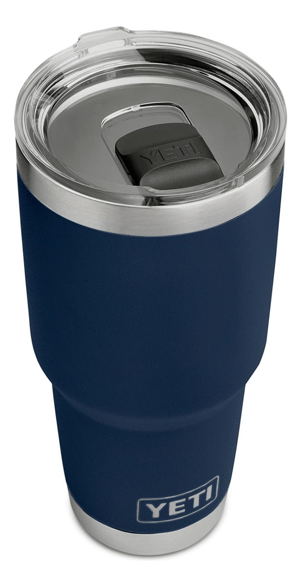 Termo Yeti 30oz Tapa Magentica 100% Originales Vaso Grande Color Azul marino Rambler 30oz