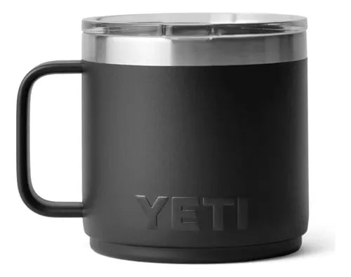 Taza Yeti Térmica Rambler 14 Oz Con Tapa Iman Color Negro