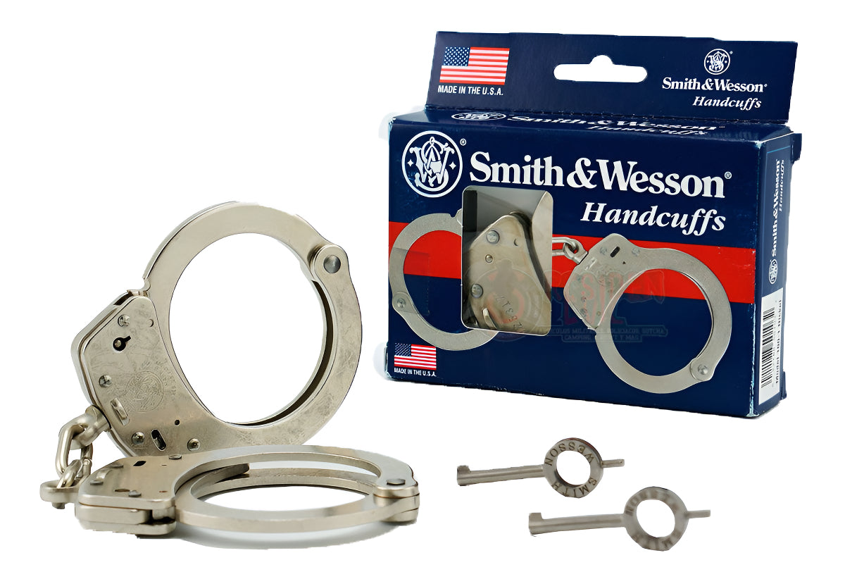Smith & Wesson Mod. 100 Police Handcuffs, Silver Key Pair