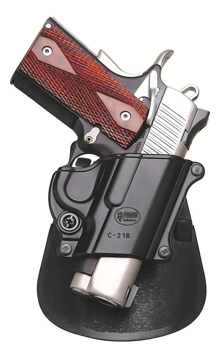 Mini Funda Fobus Colt 1911 Retención Estándar Universal Color Negro Orientación De La Mano Diestro