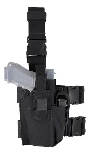 Funda Táctica Piernera Negra Condor Ajustable Táctico