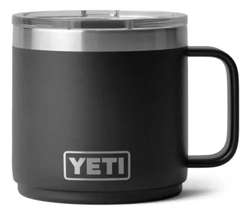 Taza Yeti Térmica Rambler 14 Oz Con Tapa Iman Color Negro
