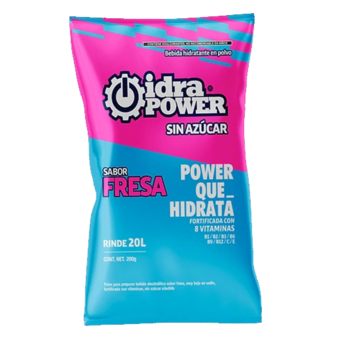 Caja 20 Sobres Idrapower sin Azúcar para 20 Lt de 200g