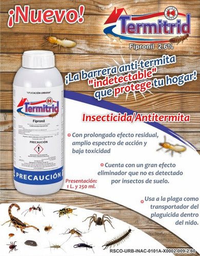 Termitrid Tridente 1 Lt Insecticide Fipronil Termite Mosquito