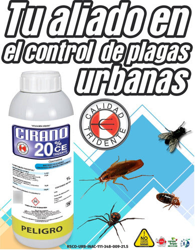 Insecticida Tridente Cirano 20 Líquido 1l Cucaracha Chinche
