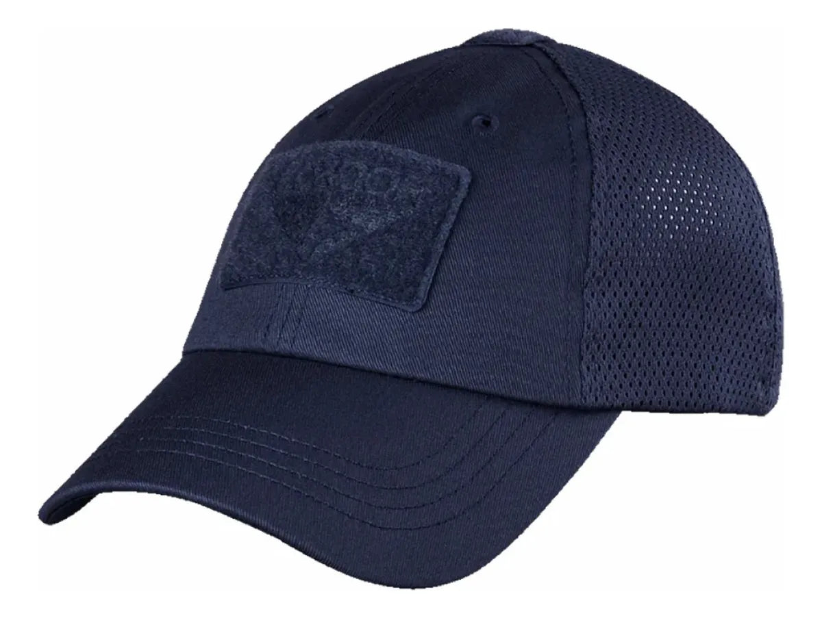 Gorra Mesh Táctica Condor Malla Patch Panel Velcro Parches Azul Marino