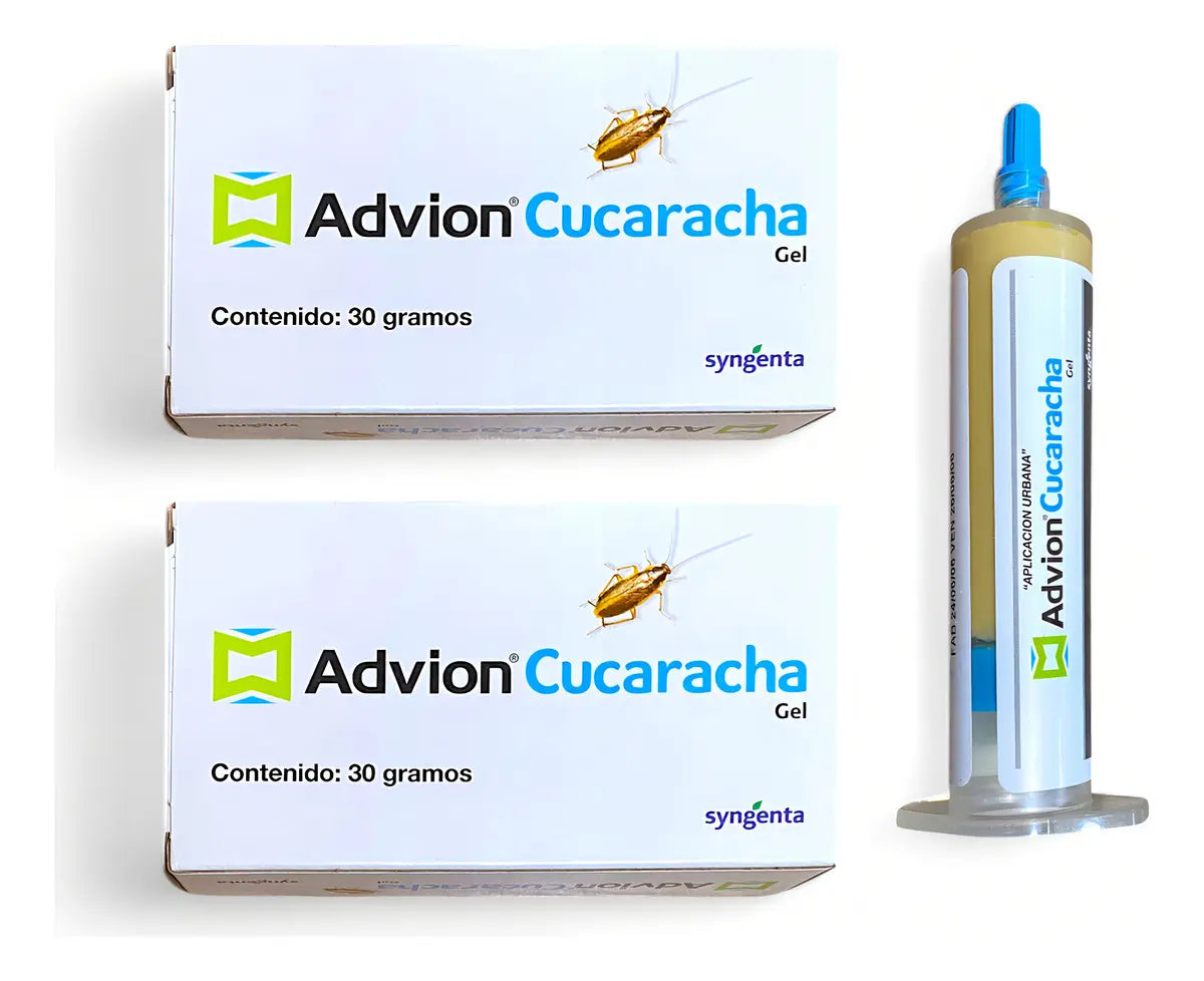 2pza Advion Mata Cucarachas 30g Efectivo Veneno Gel Jeringa Syngenta