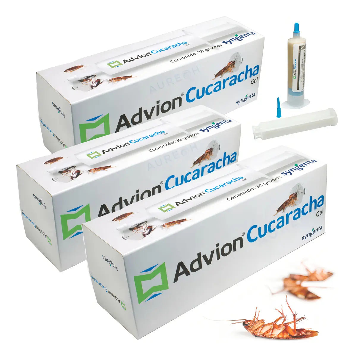 3pzas Veneno Mata Cucaracha Advion Jeringa Insecticida en Gel 30gr