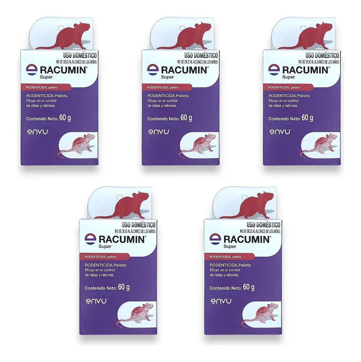Racumin Super Bayer Rodenticida Pellets 60 Grms 5 Piezas