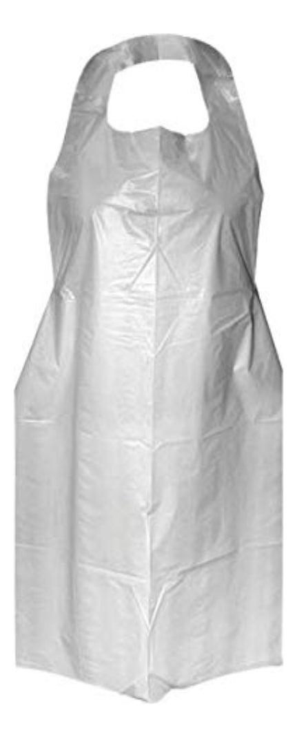 100 Pzas Mandil Desechable Protección Cocina Liquido Grasas