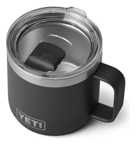 Taza Yeti Térmica Rambler 14 Oz Con Tapa Iman Color Negro