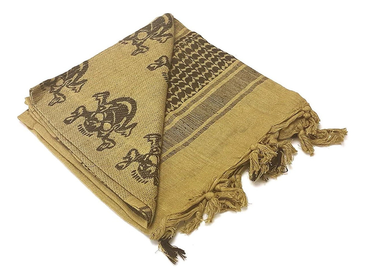 Shemagh 100% Algodón Condor Calaveras Palestina Bufanda New