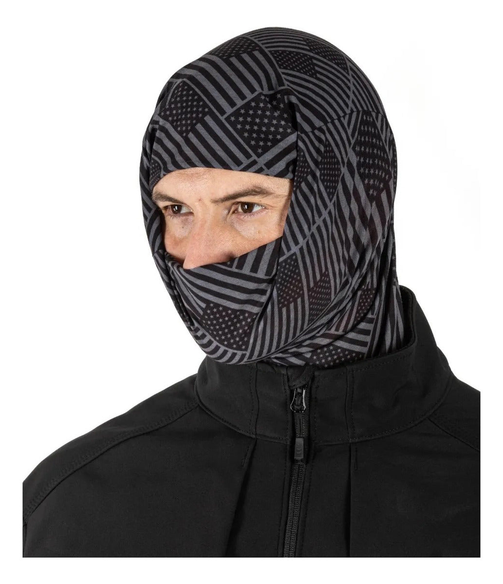 Coipa Tactica Halo 5.11 Bufanda Pasamontaña Balaclava Frio Color Verde Oscuro Diseño De La Tela Stealth Black Talla Unitalla