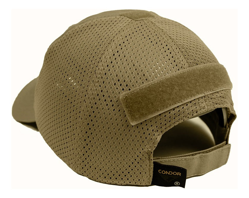 Condor Tactical Mesh Cap Mesh Patch Panel Velcro Patches Coyote Color One Size