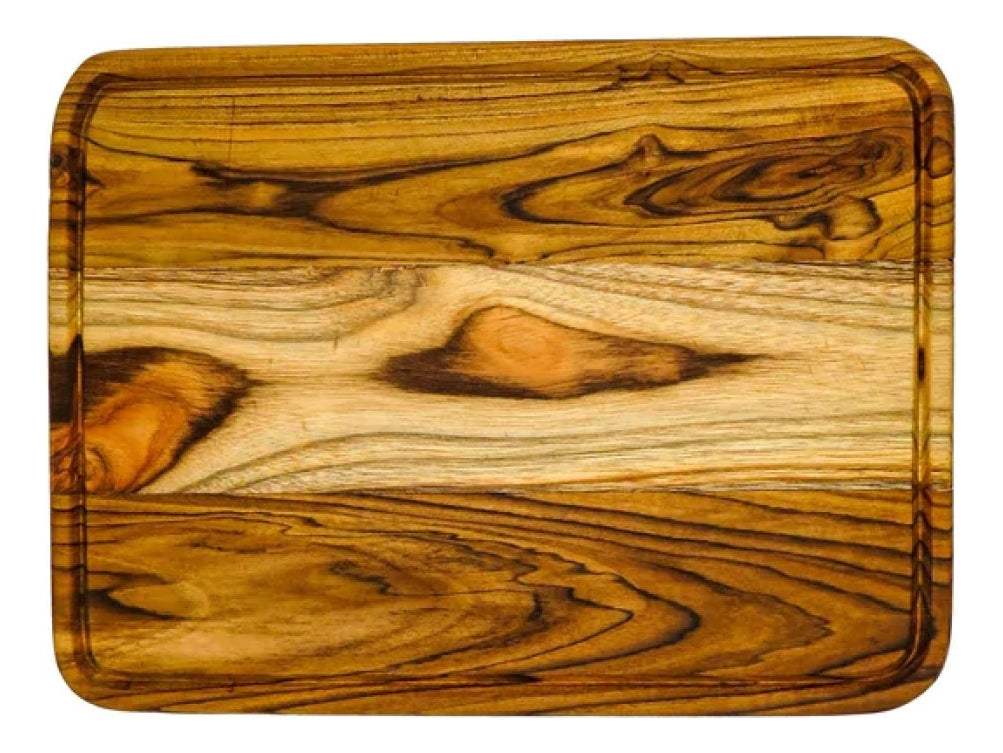 Plato Tabla Madera De Teca 25x35 P/queso/asados