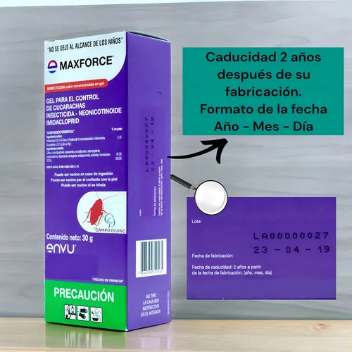 Maxforce Bayer 30gr Veneno Cucarachas Chica Y Gde 3 Pzas
