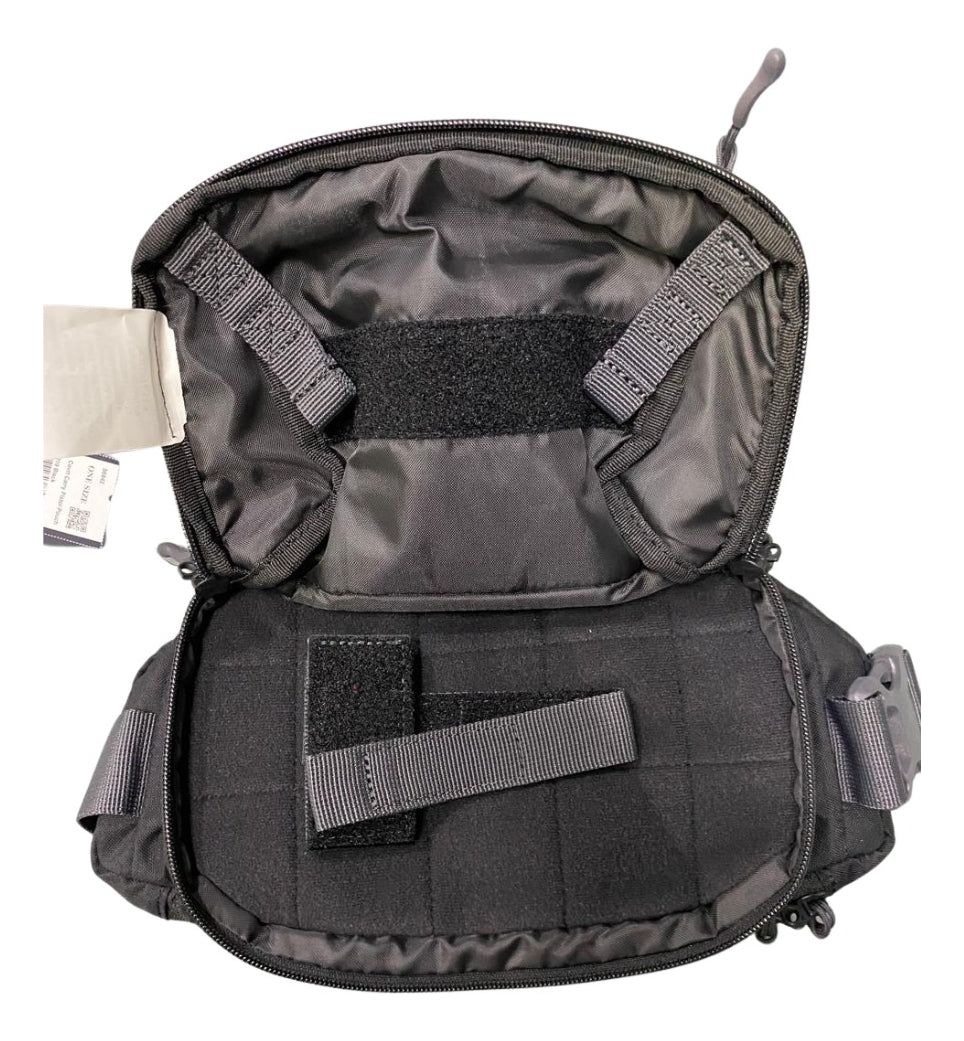 Cangurera Porta Pistola Covrt Pouch Negra Marca 5.11 Color Negro Diseño De La Tela Lisa