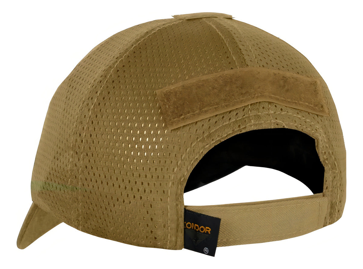 Condor Tactical Mesh Cap Mesh Patch Panel Velcro Patches Coyote Color One Size