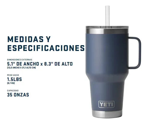 Termo Yeti 35oz Straw Mug 1035 Ml Original Para Cerveza