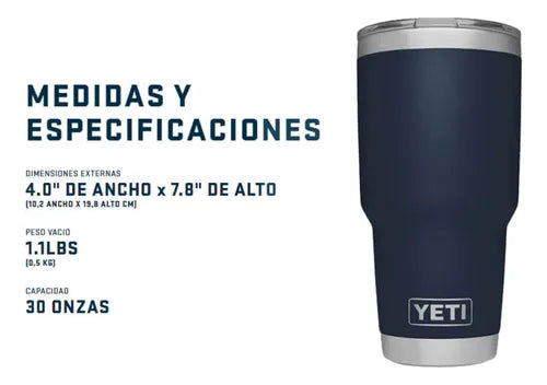 Yeti 30oz Rambler Tumbler 887ml Original Thermal Glass