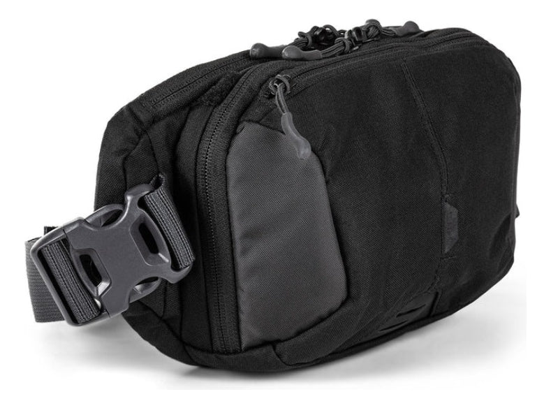 Cangurera Porta Pistola Covrt Pouch Negra Marca 5.11 Color Negro Diseño De La Tela Lisa
