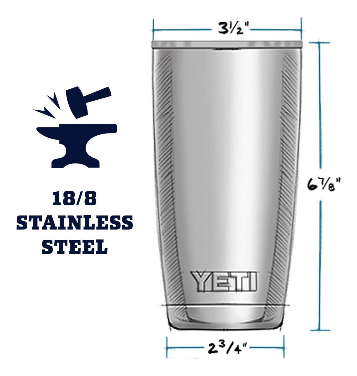 Yeti Original 20oz Blanco Tapa Magslider 592ml Original
