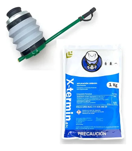 X-termin 1 Kg + Espolvoreador Polvo Hormiga Cucaracha