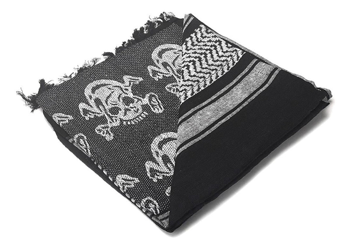 Shemagh 100% Algodón Condor Calaveras Palestina Bufanda New