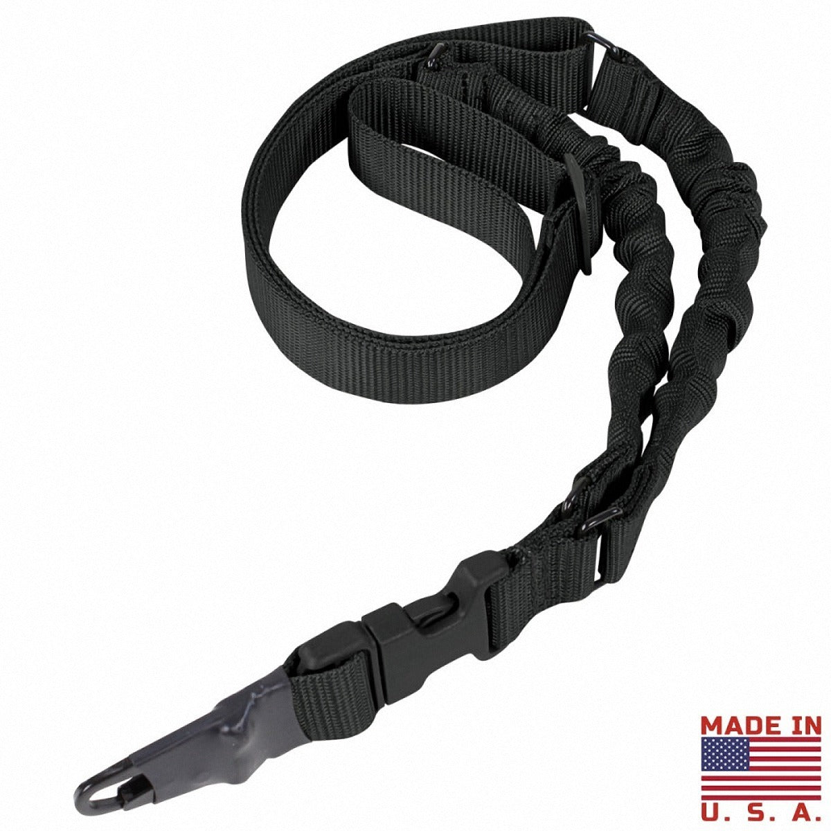 Correa Portafusil Bungee 1 Punto Adder Dual Condor Negra Color Negro