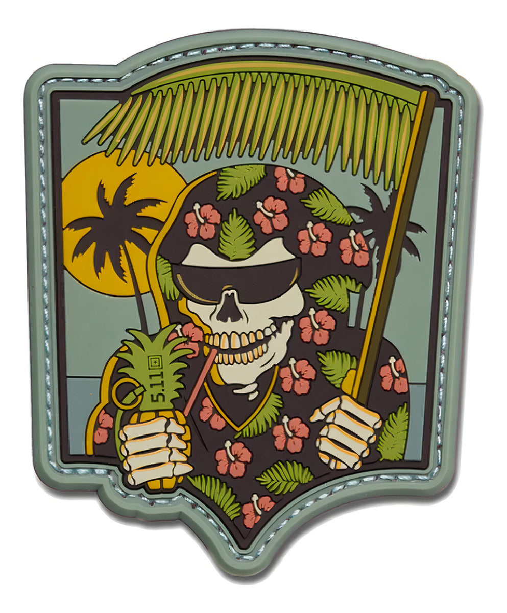 Parche Vacay Reaper Blue Agave Marca 5.11 Tactical Patch Diseño De La Tela Estampado
