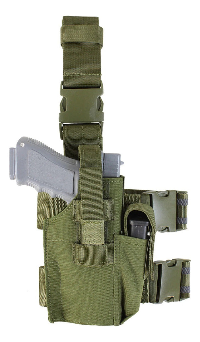 Funda Táctica Piernera Verde Condor Ajustable Táctico
