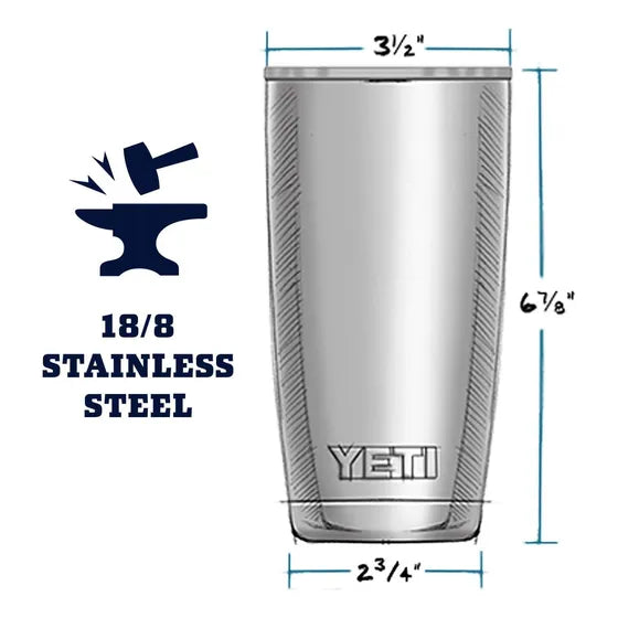 Yeti Rambler 20 Oz Vaso Acero Inoxidable Original Nuevo