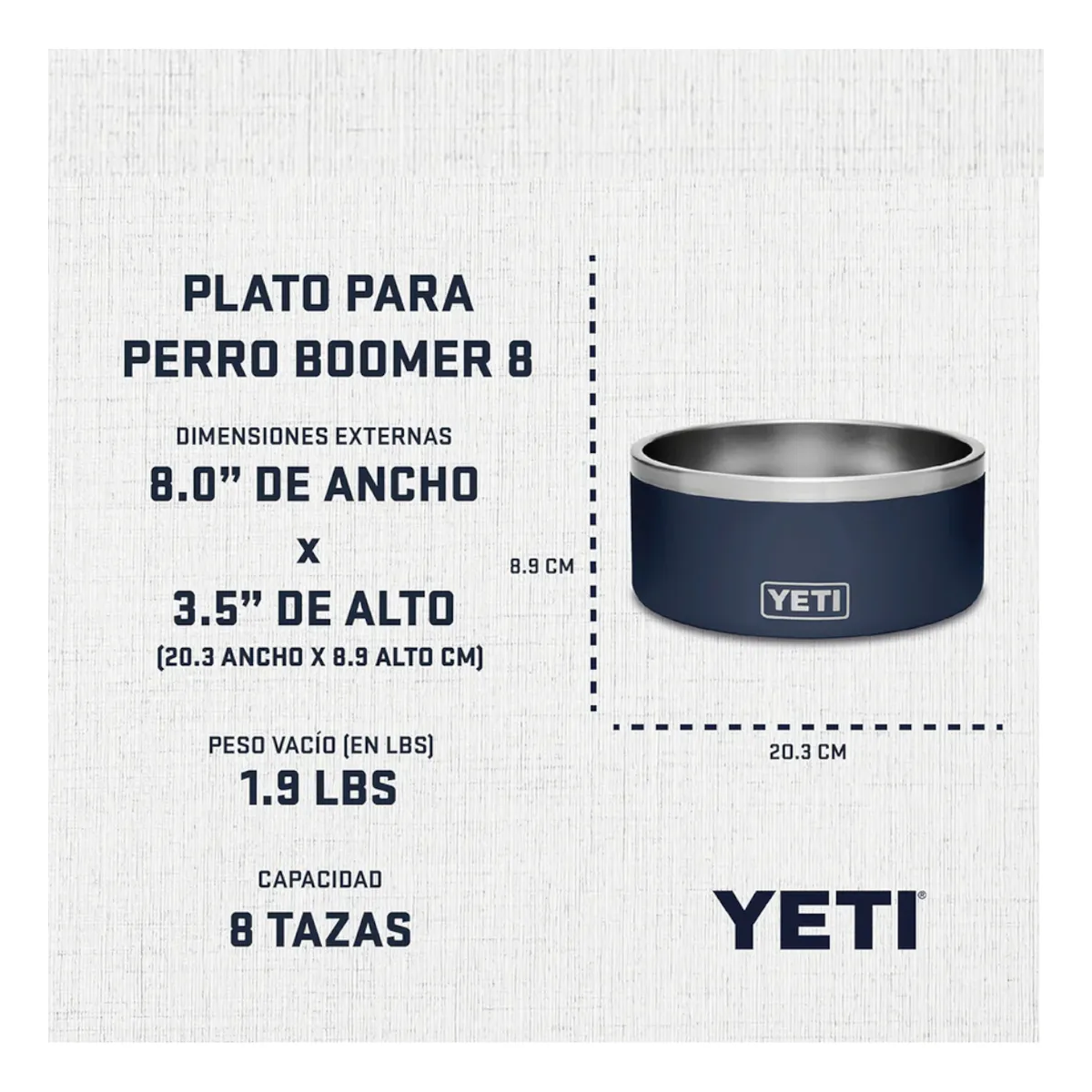 Plato para Mascotas Bommer 8 Negro