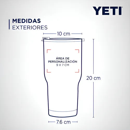 Termo Yeti Rambler 20oz Tumbler Color Rescue Red Liso